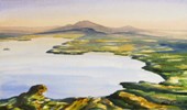 Lake Taupo from the Air by Sue Graham